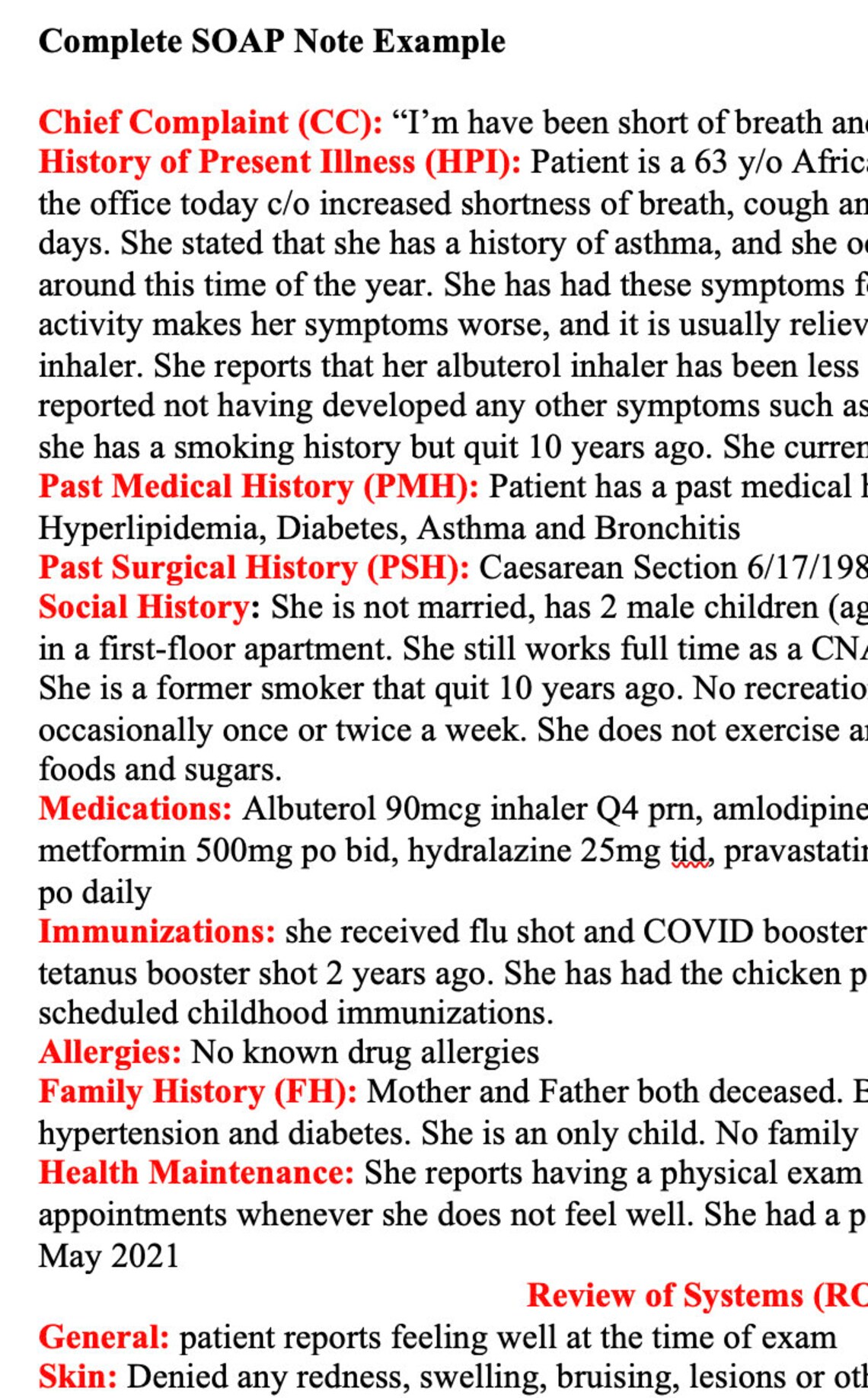 SOAP Note Guide and Real Example for Nurse Practitioners, Physician Assistants, Providers, and Students
